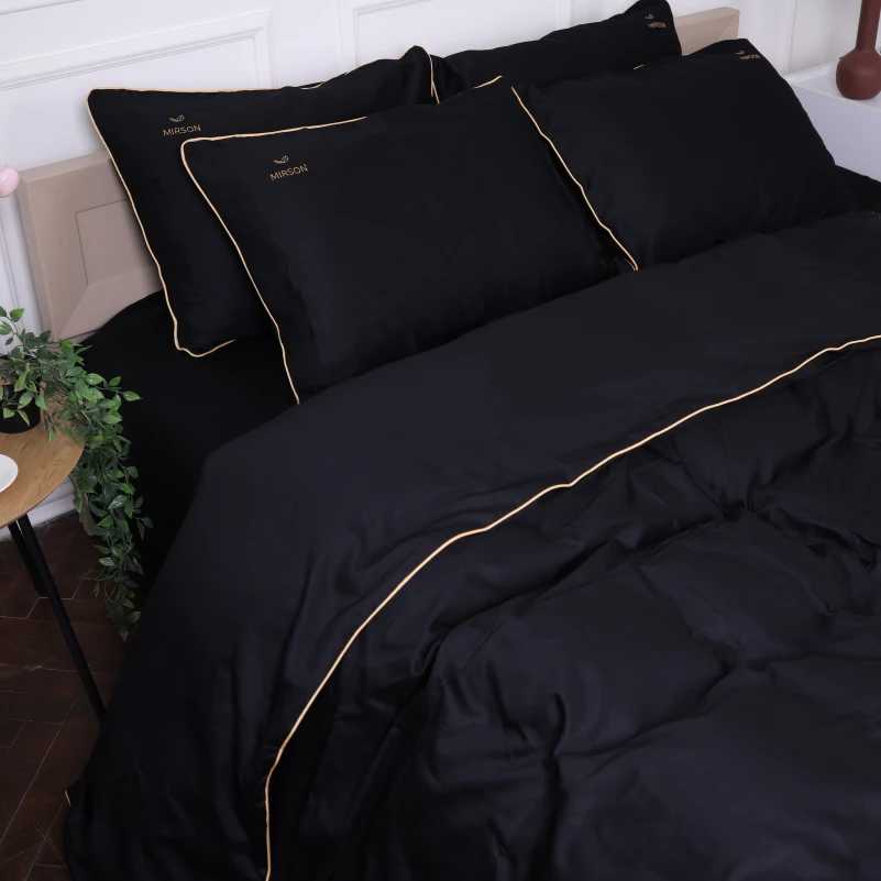 Комплект постільної білизни Сатин ELIT Black Pearl Corner - 3