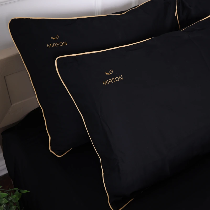 Комплект постільної білизни Сатин ELIT Black Pearl Corner - 5