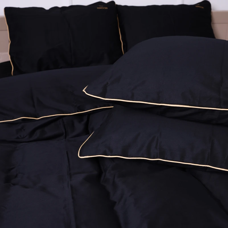 Комплект постільної білизни Сатин ELIT Black Pearl Corner - 6