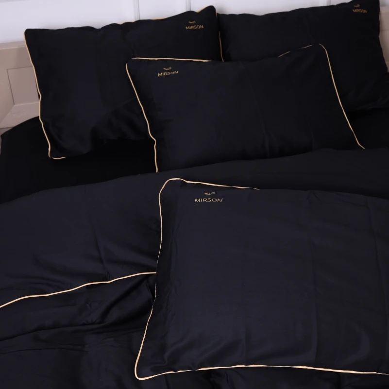 Комплект постільної білизни Сатин ELIT Black Pearl Corner - 7