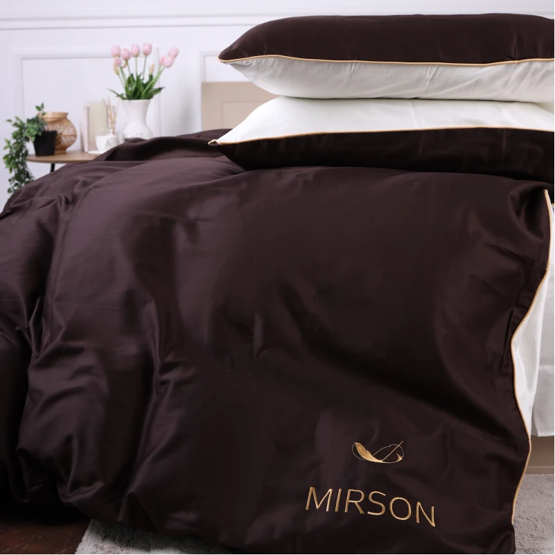 Комплект постільної білизни Сатин 0001+0211 Lactic Corner - 1