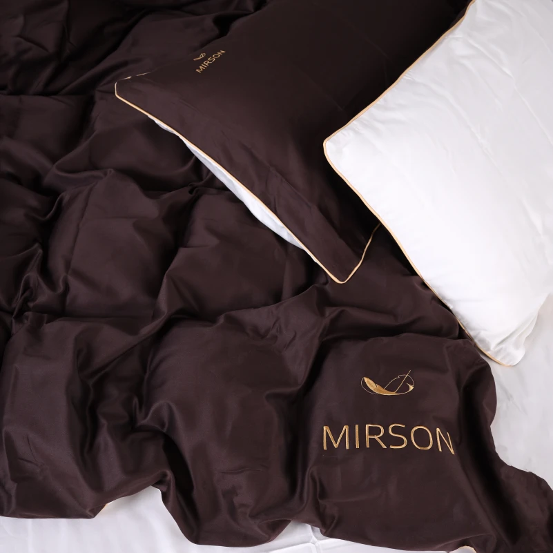 Комплект постільної білизни Сатин 0001+0211 Lactic Corner