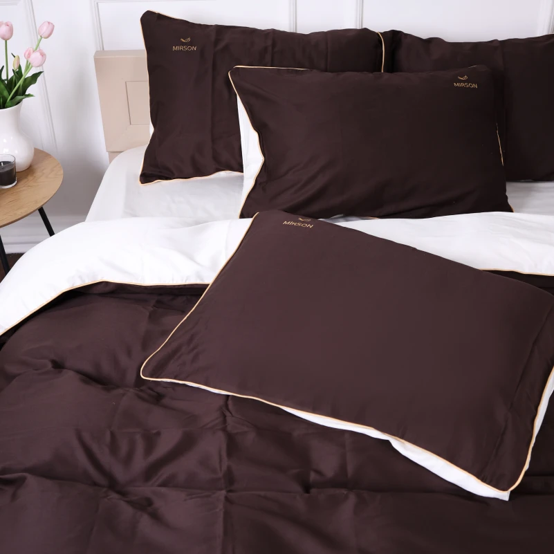 Комплект постільної білизни Сатин 0001+0211 Lactic Corner - 4