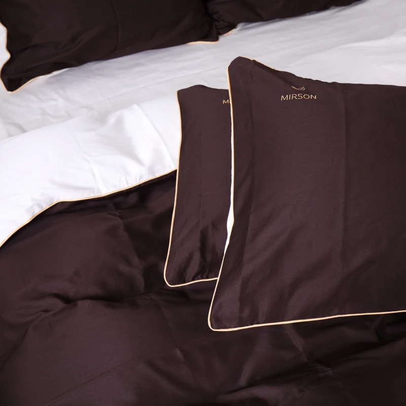 Комплект постільної білизни Сатин 0001+0211 Lactic Corner - 6