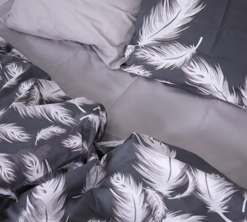 Підковдра Бязь 17-0591 Feathers Black - 2