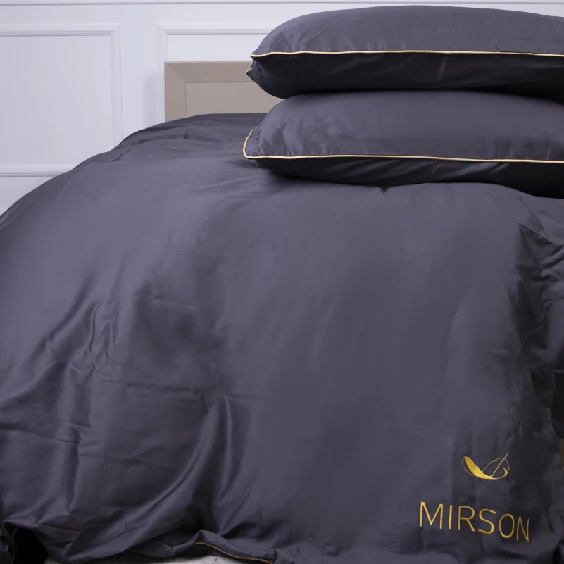 Комплект постільної білизни Сатин ELIT Iron grey Corner - 1