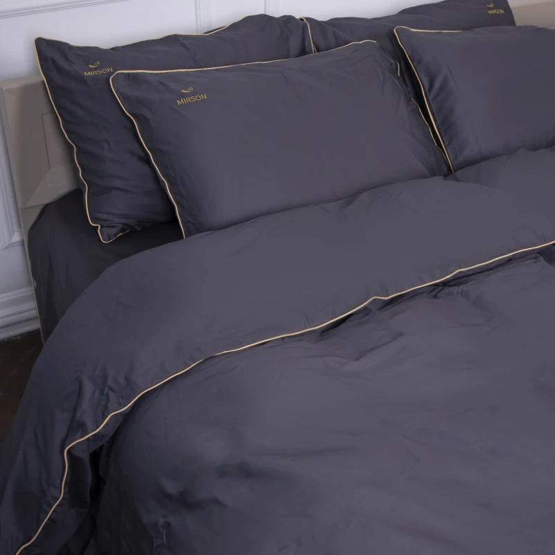 Комплект постільної білизни Сатин ELIT Iron grey Corner - 5