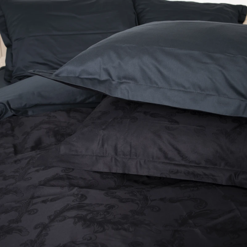  Комплект постільної білизни Сатин Жаккард 6031 "Count Black" - 7