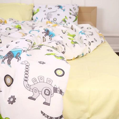 Комплект постільної білизни Бязь 17-0576 Dinosaur robot