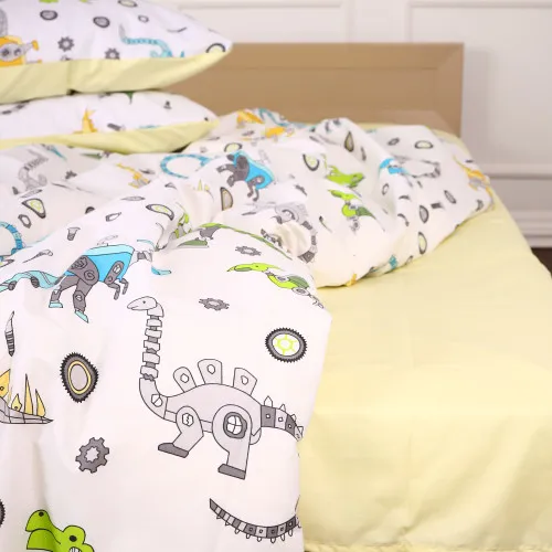 Простынь MirSon Ranforce Elite 17-0576 Dinosaur robot