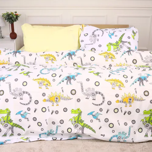 Простынь MirSon Ranforce Elite 17-0576 Dinosaur robot - 2