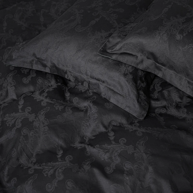  Комплект постільної білизни Сатин Жаккард 6031 "Count Black"