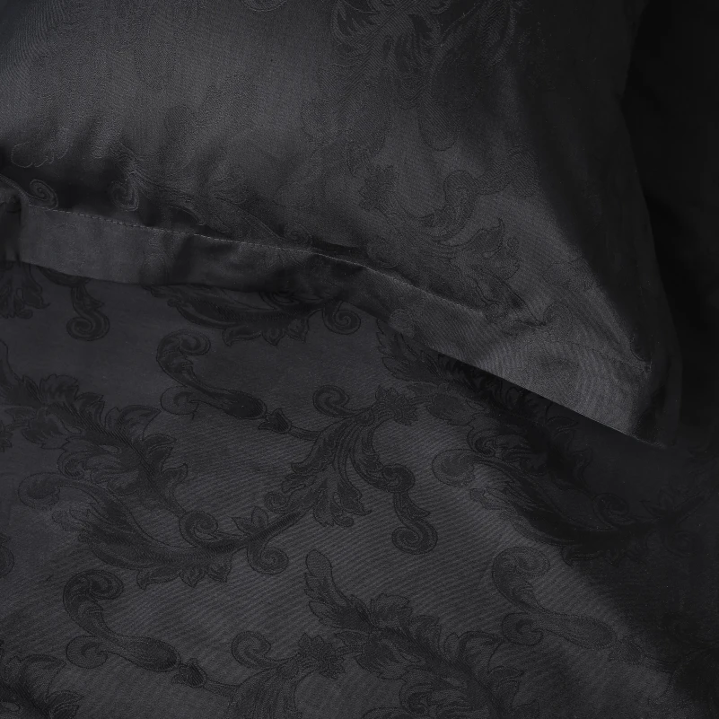  Комплект постільної білизни Сатин Жаккард 6031 "Count Black" - 4