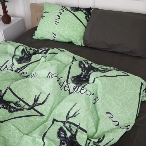 Пододеяльник Бязь 17-0515 Noble deers lime - 2