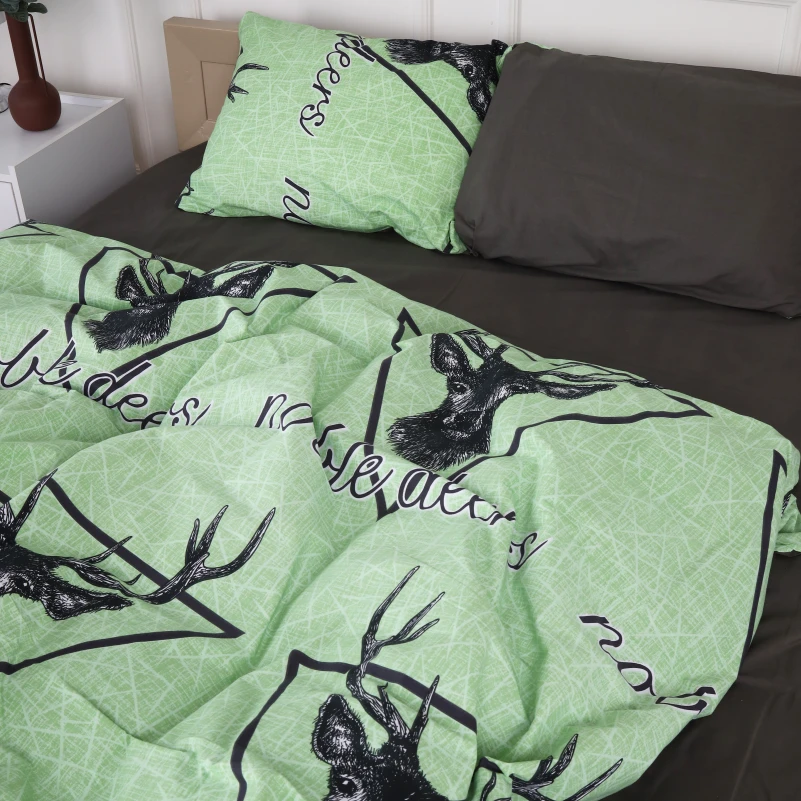 Пододеяльник Бязь 17-0515 Noble deers lime - 1