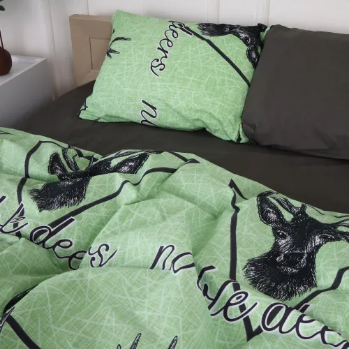 Комплект постельного белья Бязь 17-0515 Noble deers lime - 2