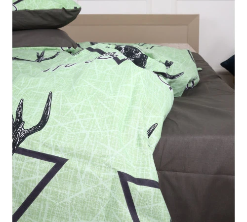 Простирадло MirSon Ranforce Elite 17-0515 Noble deers lime