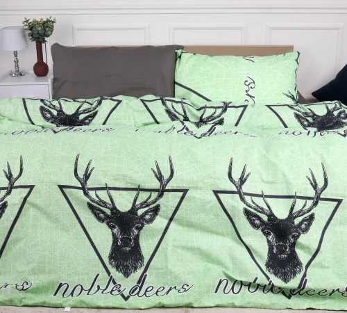 Простирадло MirSon Ranforce Elite 17-0515 Noble deers lime - 2