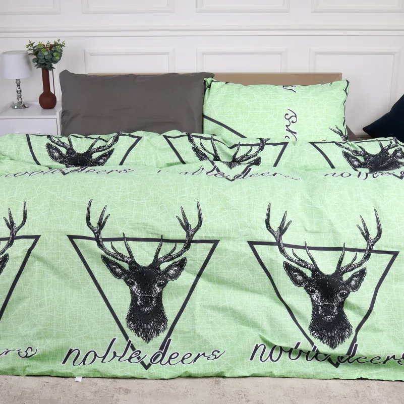 Пододеяльник MirSon Ranforce Elite 17-0515 Noble deers lime - 1