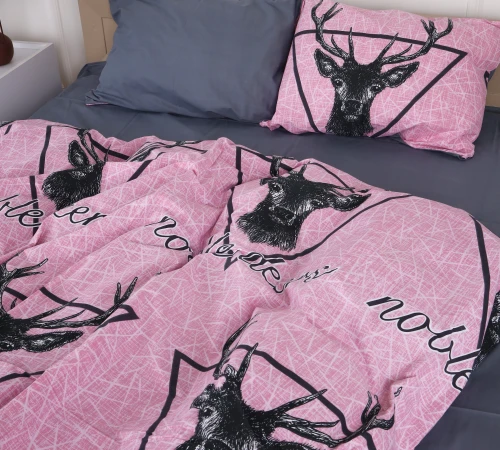 Підковдра Бязь 17-0516 Noble deers pink