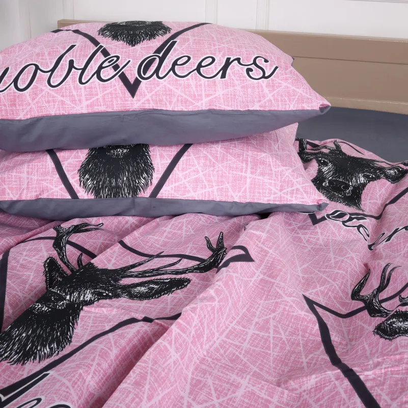 Пододеяльник MirSon Ranforce Elite 17-0516 Noble deers pink - 3