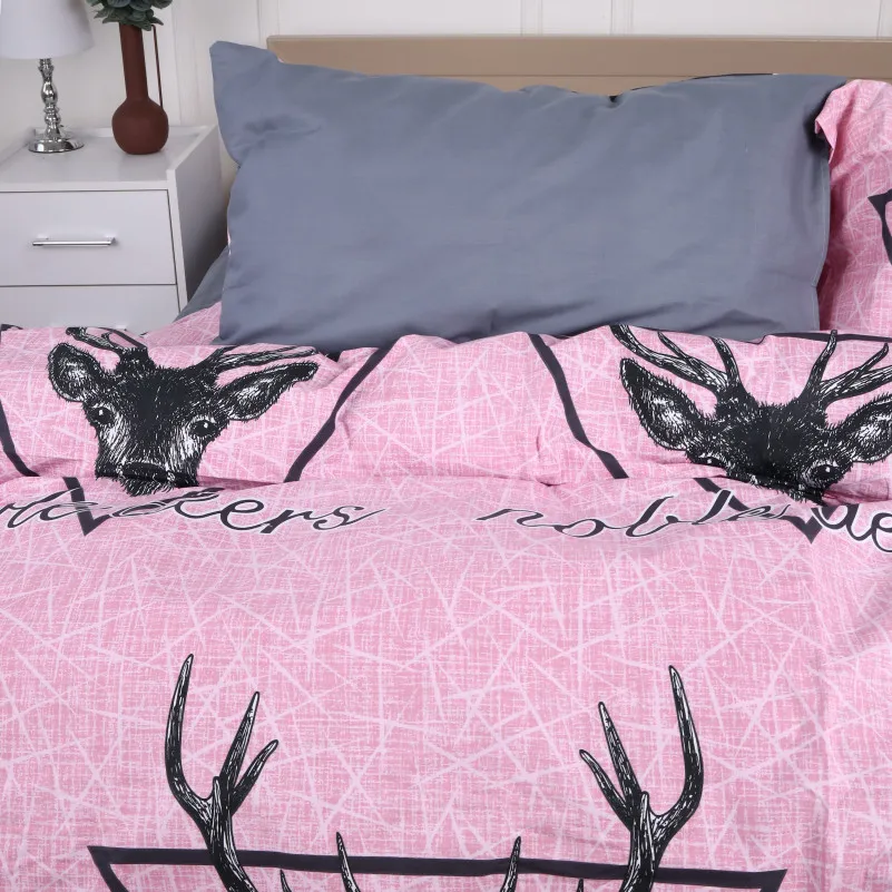 Пододеяльник MirSon Ranforce Elite 17-0516 Noble deers pink - 2