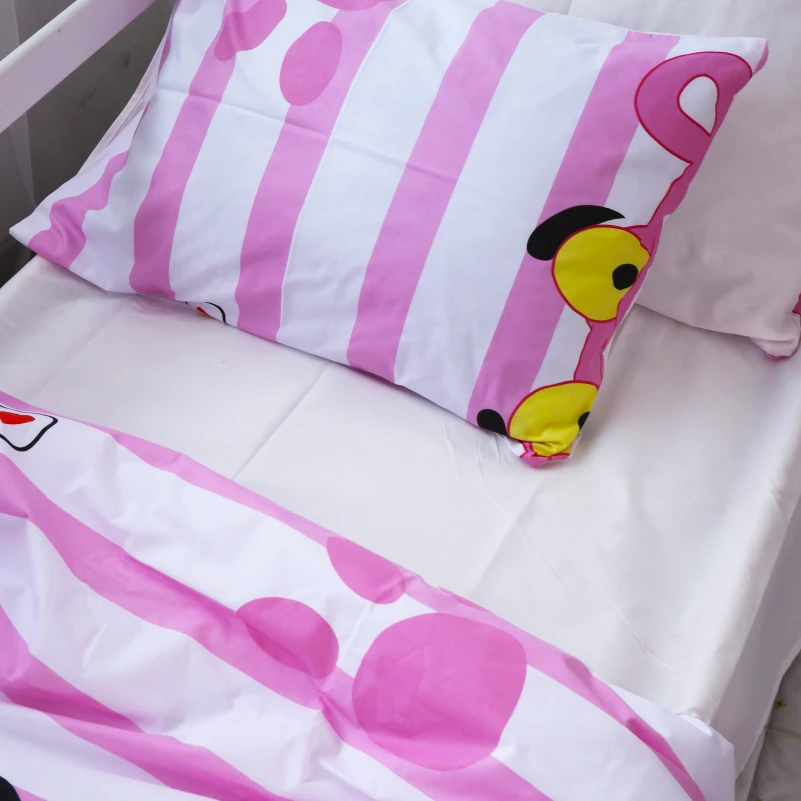 Простынь на резинке (бязь) Kids Time - высота 10 см 17-0110 Pink Pantere