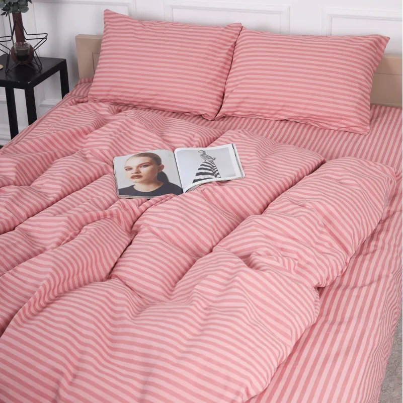Наволочка Бязь 17-0607 Stripe Pink - 3