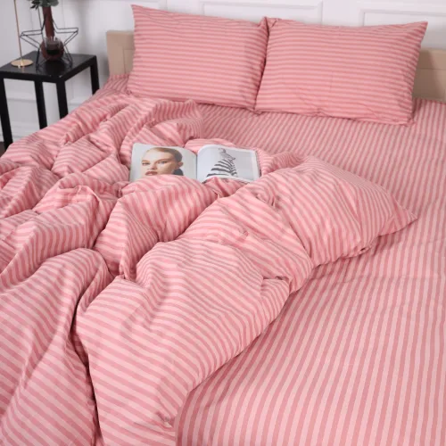 Пододеяльник Бязь 17-0607 Stripe Pink - 2