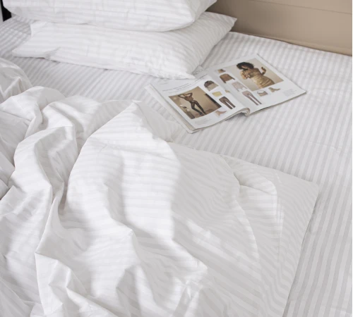 Постільна білизна Бязь 17-0605 Stripe White - 2