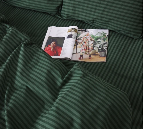Постільна білизна Бязь 17-0612 Stripe Emerald - 2