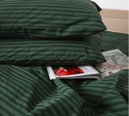 Наволочка Бязь 17-0612 Stripe Emerald