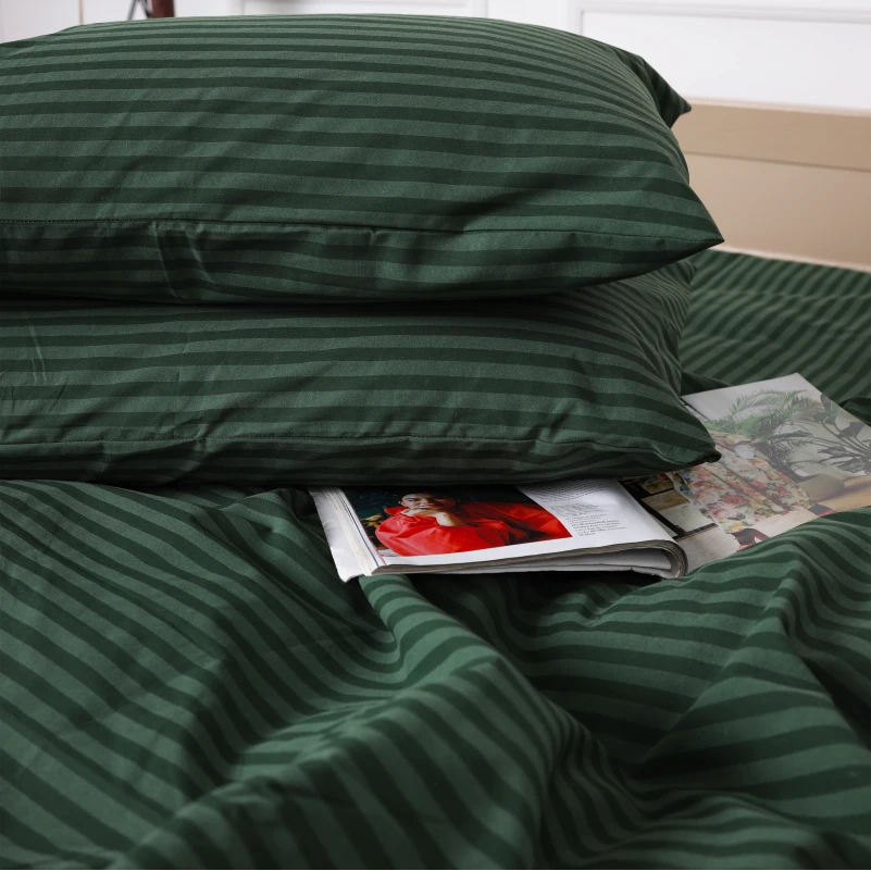 Наволочка Бязь 17-0612 Stripe Emerald