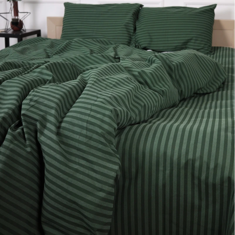 Наволочка Бязь 17-0612 Stripe Emerald - 2