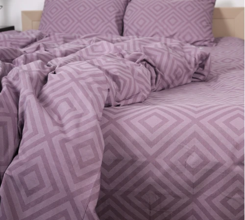Постільна білизна Бязь 17-0626 Geometry Purple - 2