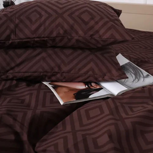 Наволочка Бязь 17-0624 Geometry Brown