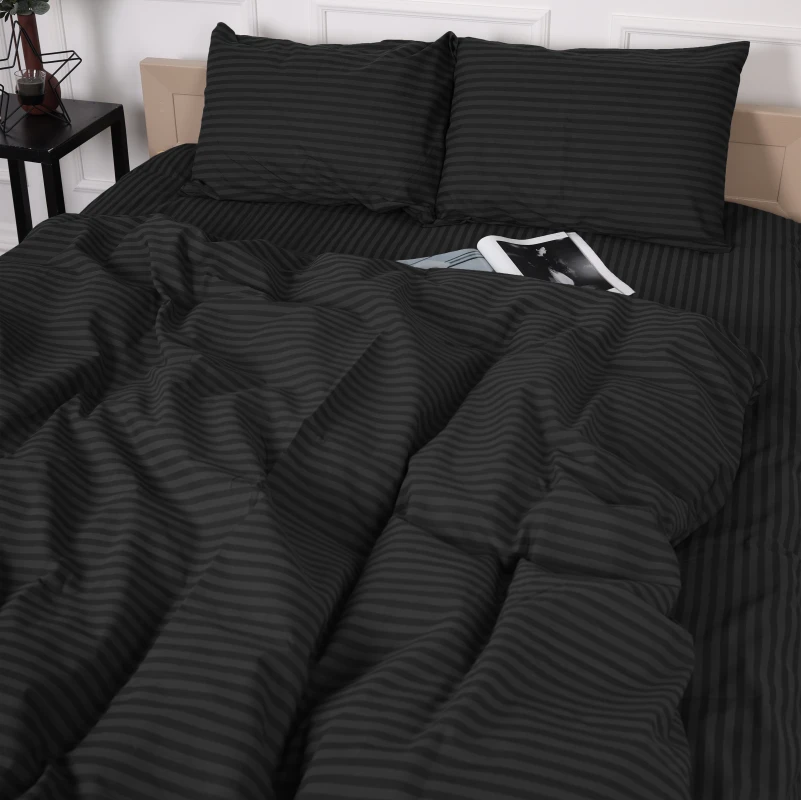 Постільна білизна Бязь 17-0611 Stripe Black - 6