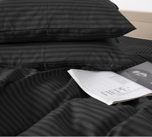 Наволочка Бязь 17-0611 Stripe Black