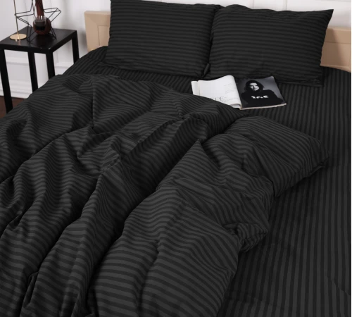 Постільна білизна Бязь 17-0611 Stripe Black