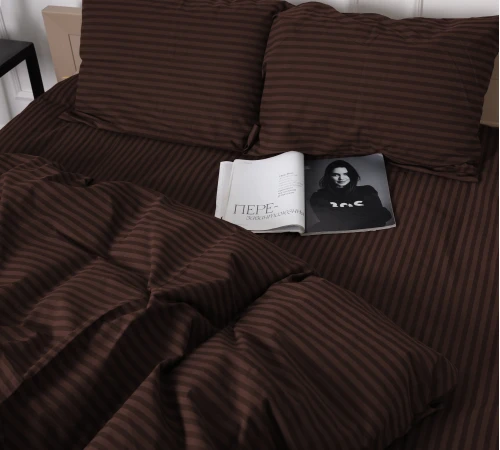 Підковдра Бязь 17-0617 Stripe Brown - 2
