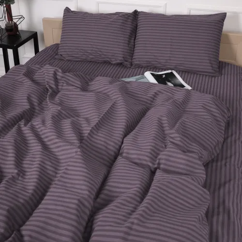 Простирадло на гумці (БЯЗЬ) 17-0603 Stripe Violet - высота 25 см (детские 10 см) - 5