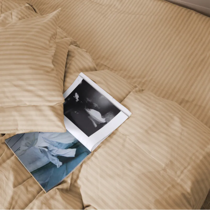 Простынь Бязь 17-0602 Stripe Creamy - 3