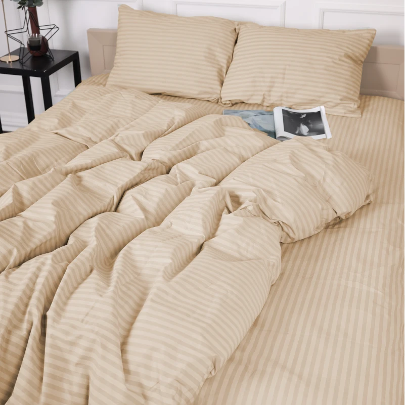 Постільна білизна Бязь 17-0602 Stripe Creamy - 2