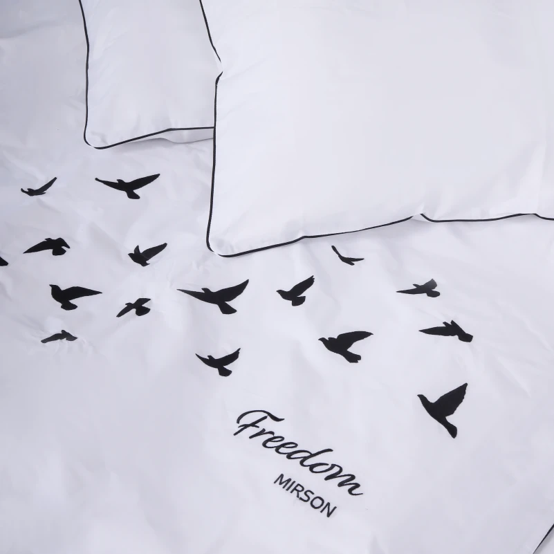 Комплект постільної білизни Ranforce Elite 11-2107 White "Freedom" - 4