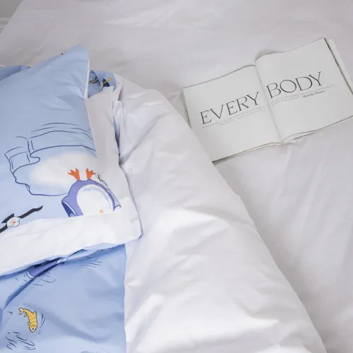 Простынь MirSon Ranforce Elite 17-0619 Funny penguins - 2