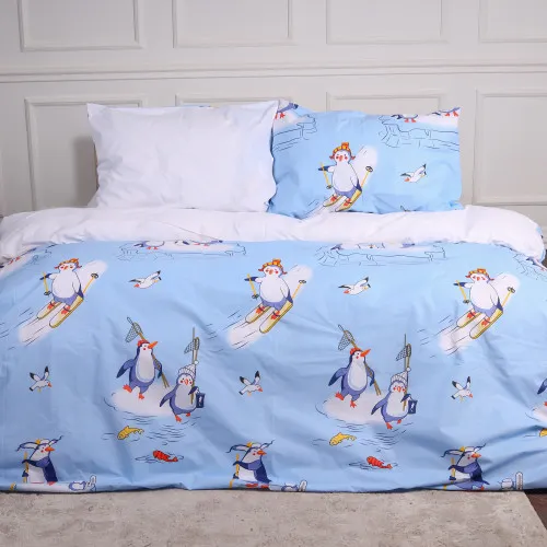 Комплект постельного белья MirSon Ranforce Elite 17-0619 Funny penguins