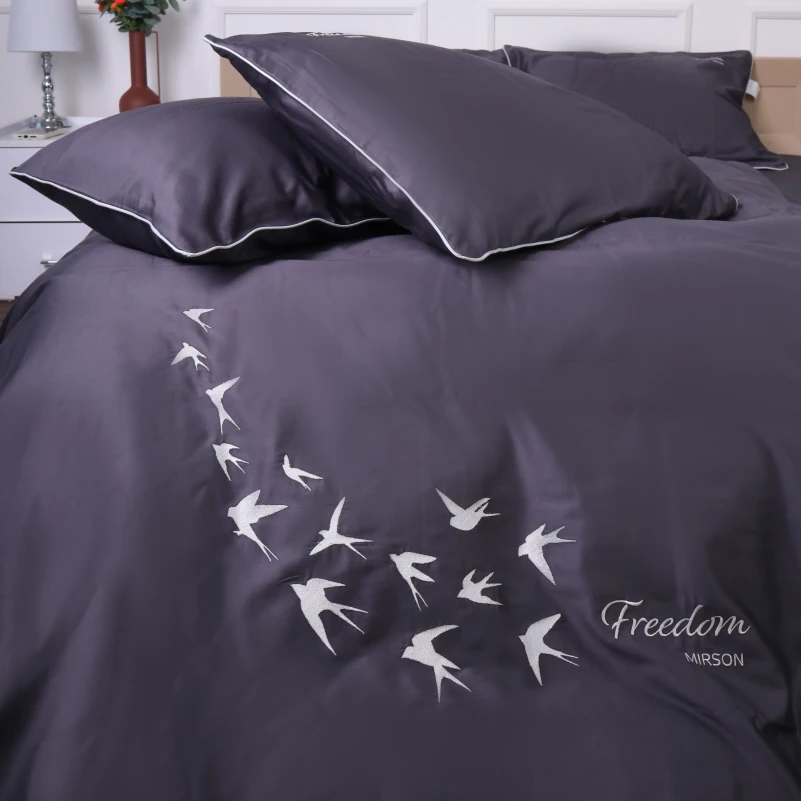  Постільна білизна Сатин ELIT 0240 Iron grey "Freedom" - 4