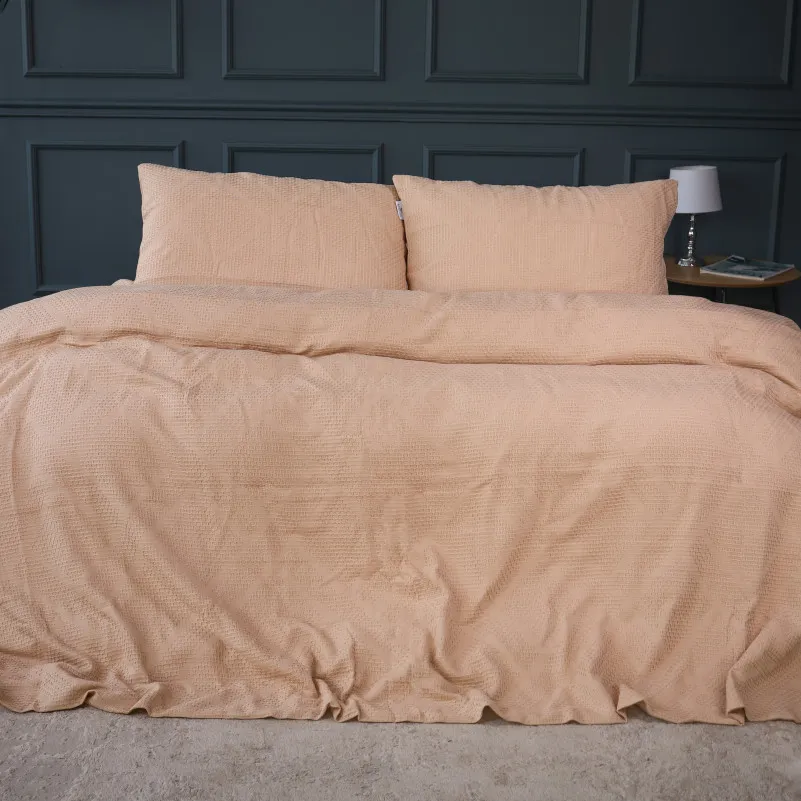 Комплект постільної білизни №20-01 Waffle Bej - 2