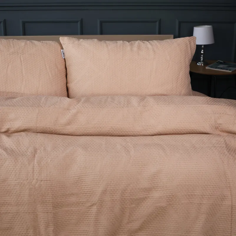 Комплект постільної білизни №20-01 Waffle Bej - 3