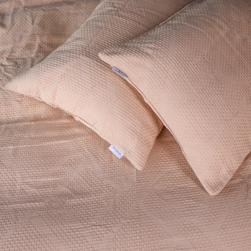 Комплект постільної білизни №20-01 Waffle Bej - 1